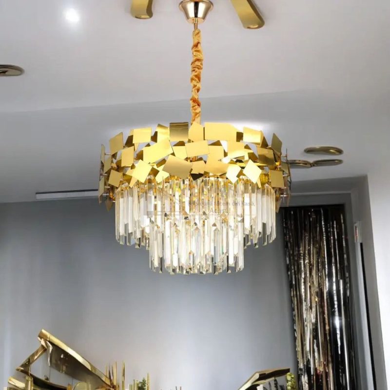 2_7fa3f39c-dc75-4028-bacc-59cdbc Candelabru Cristal, 5 X E14, Auriu Elit's