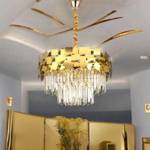 3_e6e8a41a-5041-4c3f-8f8b-649b08 Candelabru Cristal, 5 X E14, Auriu Elit's