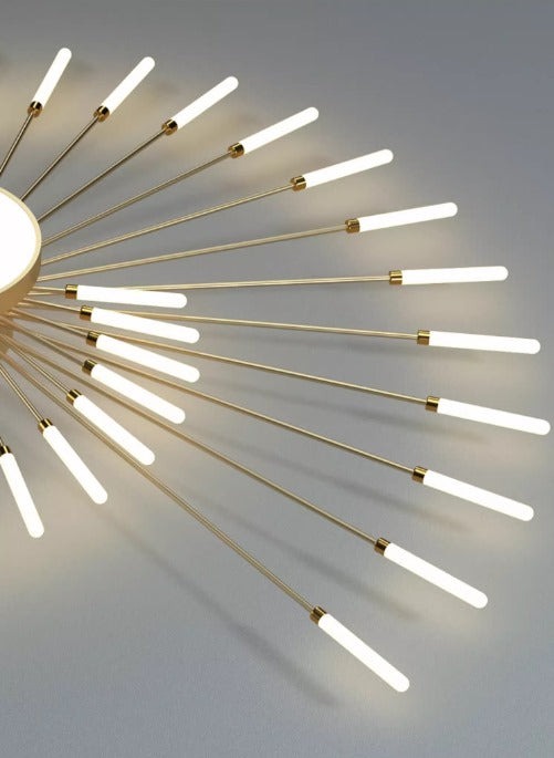 Lustra LED, 3 Tipuri De Lumina, 100W, Auriu Elit's