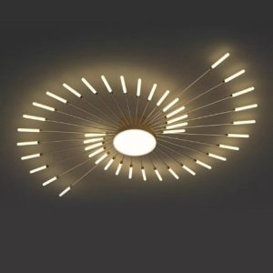 Lustra LED, 3 Tipuri De Lumina, 100W, Auriu Elit's