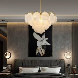 2_c9aeeffc-d7b8-423d-840f-d1df95 Candelabru Textura Sticla, Metal, 8 X E14, Auriu Elit's