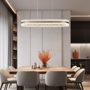 3_06931f1c-f153-4a6d-bf19-44b2fb Lustra Dining Suspendata Cu Telecomanda, 3 Tipuri De Lumina, Inaltime Reglabila, 200W, Maro