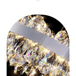 40538806-5a34-4943-9850-0f246be4 Candelabru Textura Cristal, Metal, 150W, Argintiu
