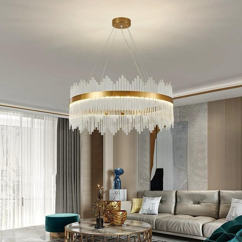 5578aa08-9af4-4356-af64-cb91224e Candelabru Textura Cristal, Metal, 64W, Auriu Elit's