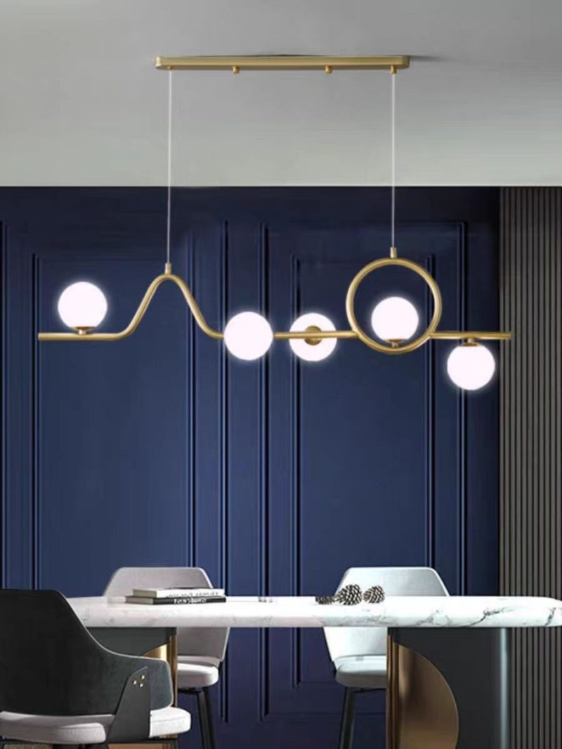 Untitled - 2025-02-06T150652.560 Lustra Dining Suspendata, 5 Globuri, Auriu Elit's