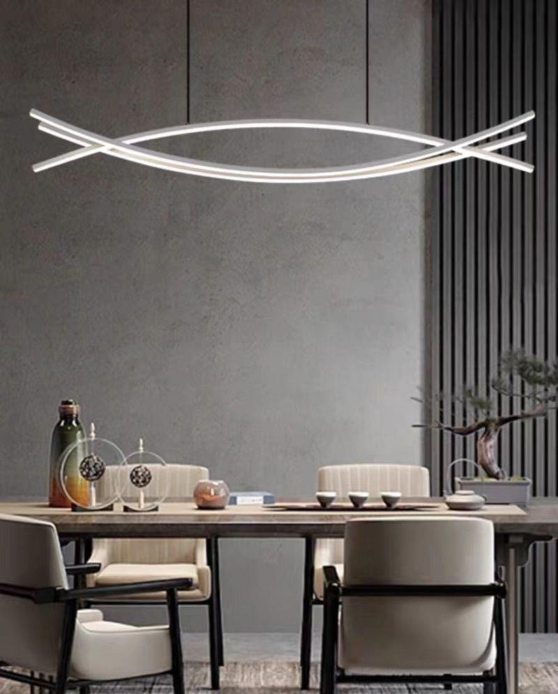Lustra Dining Suspendata Cu Telecomanda, Alba, 80W Elit's