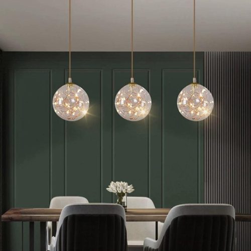 Lustra Suspendata Dining Nelly, 3 globuri, Auriu Elit's