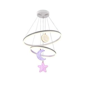 Lustra LED cu Stele si Luna, Trei tipuri de lumina Elit's