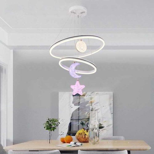 Lustra LED cu Stele si Luna, Trei tipuri de lumina Elit's