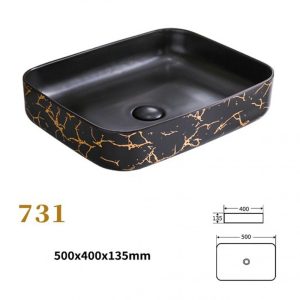 WhatsApp Image 2025-03-19 at 09 Lavoar Ceramic Premium, Dreptunghiular Gold -Negru,50x40cm Elit's
