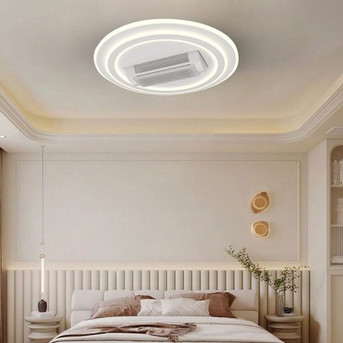 Lustra LED cu ventilator, 6 Trepte de Viteză, Telecomandă, Functionare Silentioasa Elit's