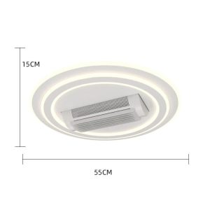 DL2410-1-3 Lustra LED cu ventilator, 6 Trepte de Viteză, Telecomandă, Functionare Silentioasa Elit's