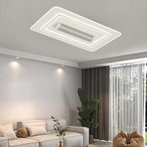 DL2410-3-1 Lustră LED cu Ventilator Dreptunghiulara, Alb Elit's
