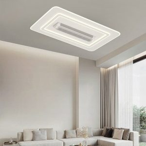 DL2410-3-2 Lustră LED cu Ventilator Dreptunghiulara, Alb Elit's