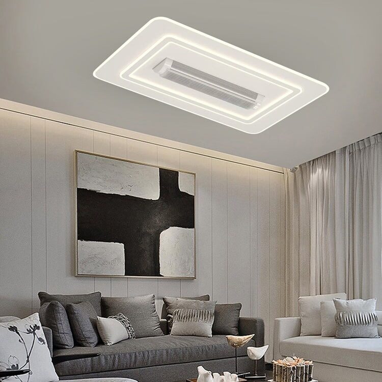 DL2410-3-3 Lustră LED cu Ventilator Dreptunghiulara, Alb Elit's
