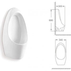 KZ-209 1-1000x1000h (1) Pisoar Suspendat din Ceramică, Alb, 340×300×680 mm
