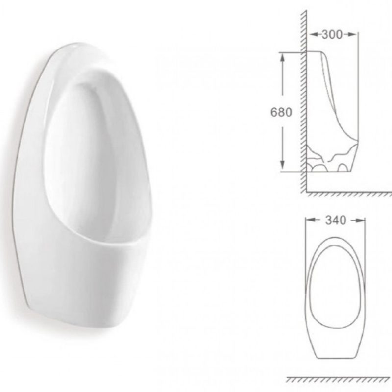KZ-209 1-1000x1000h (1) Pisoar Suspendat din Ceramică, Alb, 340×300×680 mm