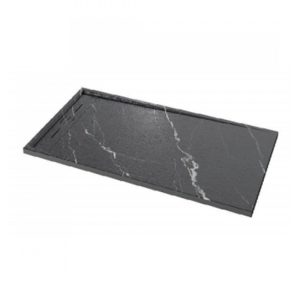 Cadita de Baie Ultraslim din Compozit,Elit's 100×90 cm, Carrara Black LS