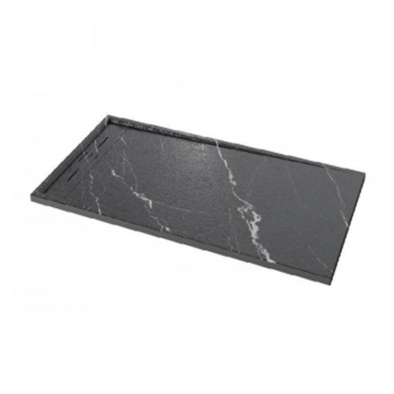 Cadita de Baie Ultraslim din Compozit,Elit's 100×90 cm, Carrara Black LS