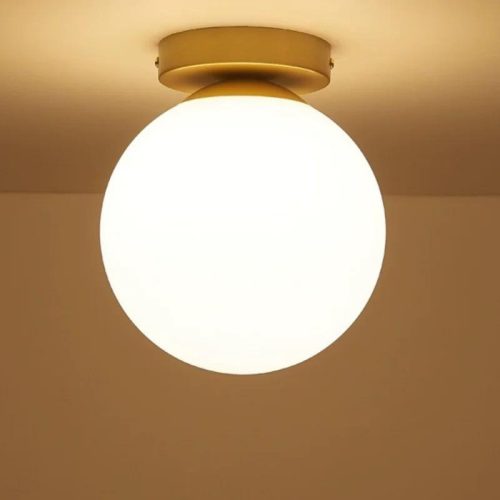 Untitled - 2025-05-19T113853.000 Lustra Cu Glob Mat alb E27, Gold Elit's