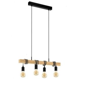Lustra Model Rustic, Soclu E27, 4 Becuri Elit's