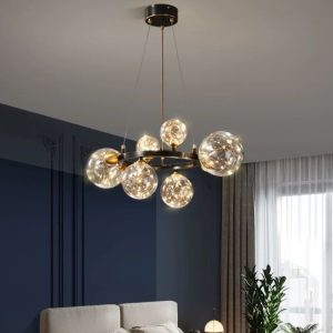 Untitled - 2025-05-19T130115.621 Lustra Suspendata, 6 Globuri, Negru Elit's
