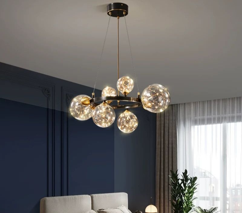 Untitled - 2025-05-19T130115.621 Lustra Suspendata, 6 Globuri, Negru Elit's