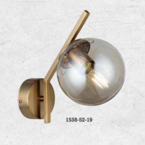 Aplica de Perete Gold cu Glob Fumuriu, Dulie E27 Elit's