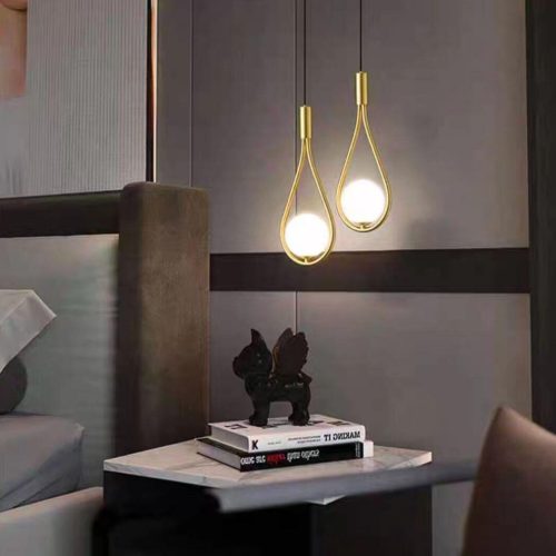Pendul Cu Doua Globuri, Soclu E14, Auriu Elit's