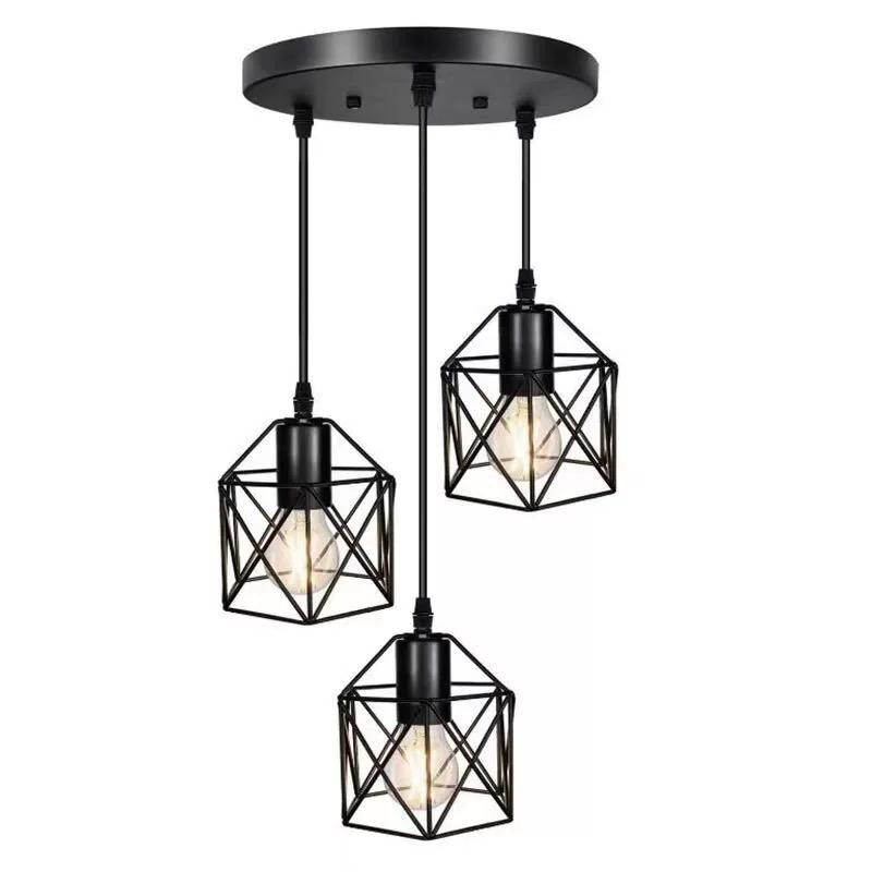 Lustră Suspendată cu 3 Brațe –Elit's Soclu E27, Design Modern, 36×36×80 cm