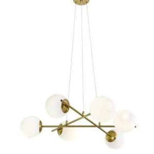 Lustră Suspendată cu 6 Brațe –Elit's Soclu E27, Design Elegant, 68×68×80 cm