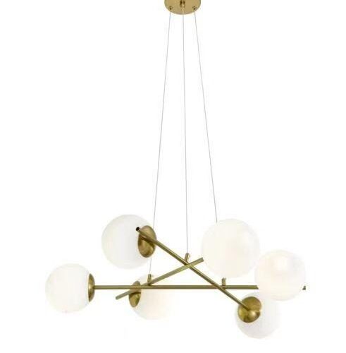 Lustră Suspendată cu 6 Brațe –Elit's Soclu E27, Design Elegant, 68×68×80 cm