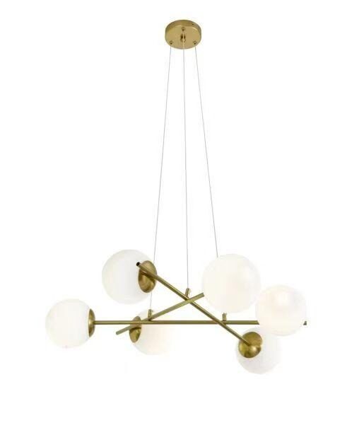 Lustră Suspendată cu 6 Brațe –Elit's Soclu E27, Design Elegant, 68×68×80 cm