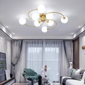 Lustră cu 8 Brațe –Elit's Soclu E27, Design Impresionant, 80×80×20 cm