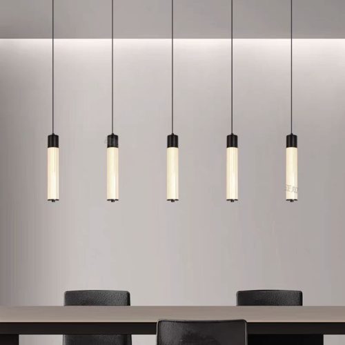 Lustră LED cu Telecomandă, Negru –Elit's 50W, 3 Tonuri de Lumină, 800×H1000 mm