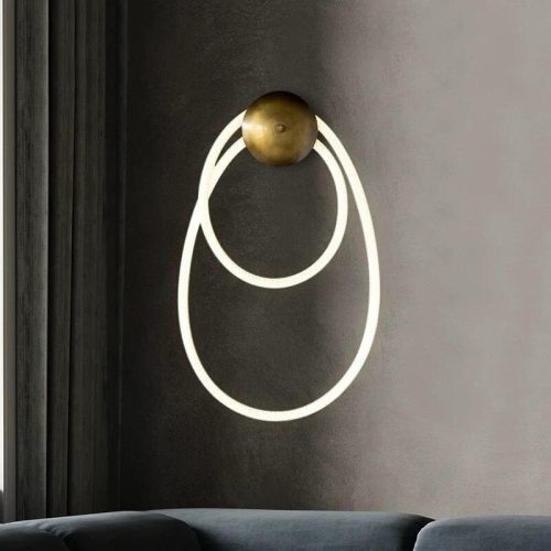 Aplica LED R9157-1 – Elit's 28 W, auriu & alb, 3 tipuri de lumină