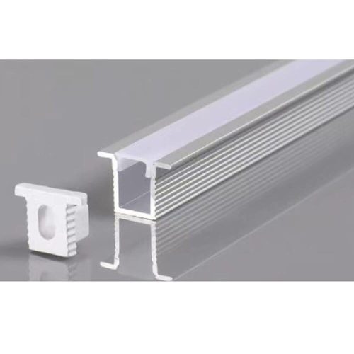 Profil LED Încastrat 10 × 10 – 2 m, Aluminiu Elit's
