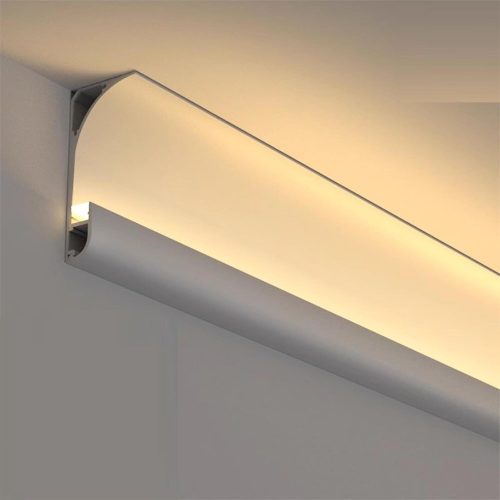 Profil LED Aplicat Elit's– Tip Scafă / Plintă, Aluminiu Alb, Lungime 3 m