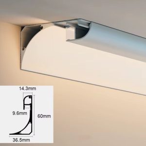 56e037c3-f93e-4496-8bdd-d916f81d Profil LED Aplicat Elit's– Tip Scafă / Plintă, Aluminiu Alb, Lungime 3 m