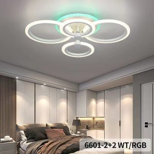 6601-2+2+RGB Lustra LED model 6601-2+2+RGB –Elit's 90W + RGB 16W, cu telecomanda 2.4G