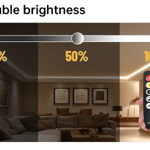 Kit Bandă LED COB – 5 m, Lumină Neutră 4000 K, 14 W/m, 24 V cu Telecomandă și Transformator 72 W