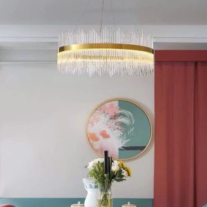 Candelabru LED model 8817 800 – 150W, cristal, metal, auriu Candelabru LED model 8817/800 –Elit's 150W, cristal, metal, auriu