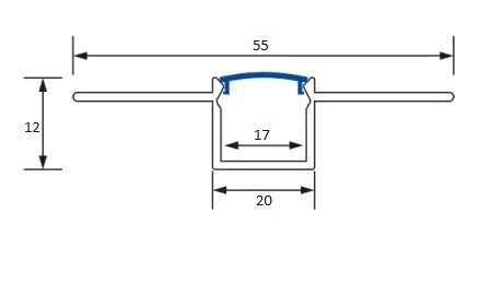 He235ffd6380b4245b056ac9dcd19d94 Profil LED Încăastrat cu Finisaj Flexibil – Aluminiu, 3 m Elit's