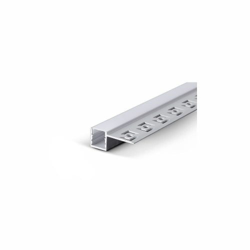 Profil LED Încăstrat – Capăt Finisaj Glet, Aluminiu, Lungime 2 m, Lățime 1,3 cm Elit's