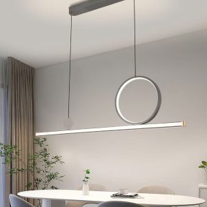 Lustra model 5102 –Elit's 116W, telecomanda, inaltime reglabila, gri