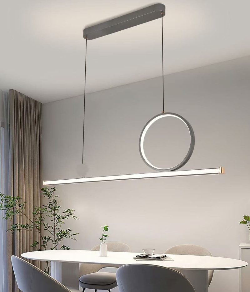 Lustra model 5102 –Elit's 116W, telecomanda, inaltime reglabila, gri
