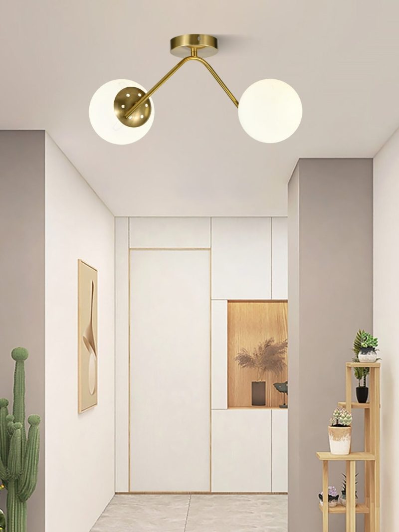 Lustra model N36377-2 –Elit's 2 x E27, abajururi elegante, finisaj auriu