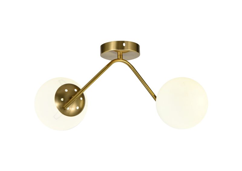 Lustra model N36377-2 –Elit's 2 x E27, abajururi elegante, finisaj auriu