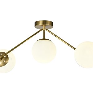 Lustra model N36377-3 – 3 x E27, abajururi elegante, finisaj auriu1 Lustra model N36377-3 –Elit's 3 x E27, abajururi elegante, finisaj auriu