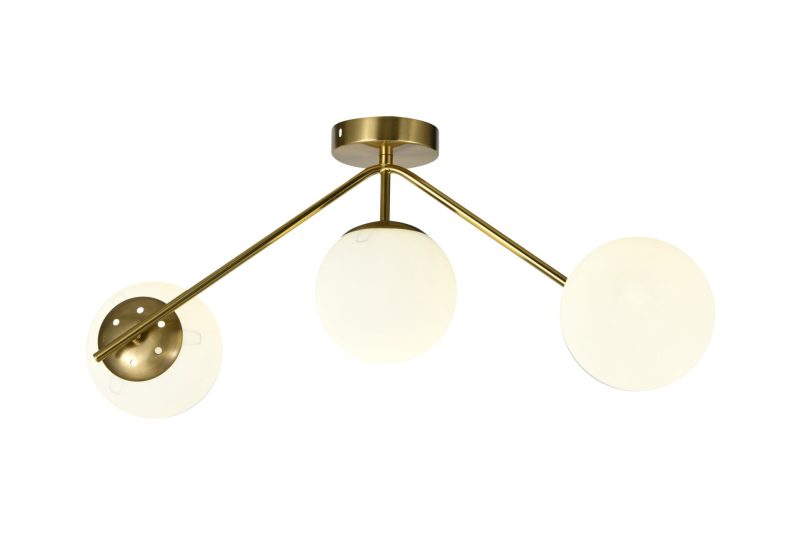 Lustra model N36377-3 – 3 x E27, abajururi elegante, finisaj auriu1 Lustra model N36377-3 –Elit's 3 x E27, abajururi elegante, finisaj auriu
